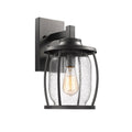 Transitional 1 Light Textured Black Outdoor Wall Sconce
