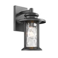 Chloe Transitional 1 Light Textured Black Outdoor Wall Sconce