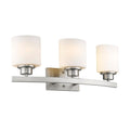 Chloe Transitional 3 Light Brushed Nickel Bath Vanity Light