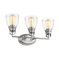 Chloe Transitional 3 Light Brushed Nickel Bath Vanity Light