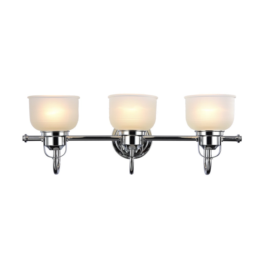 Chloe Transitional 3 Light Chrome Bath Vanity Light