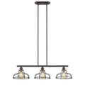 Chloe Transitional 3 Light Oil Rubbed Bronze Island Pendant