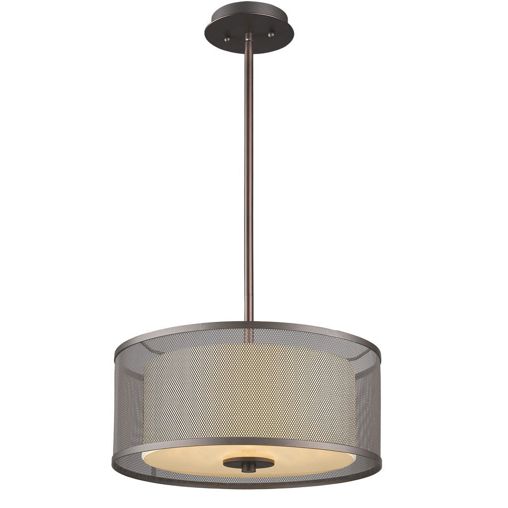Transitional 3 Light Oil Rubbed Bronze Pendant