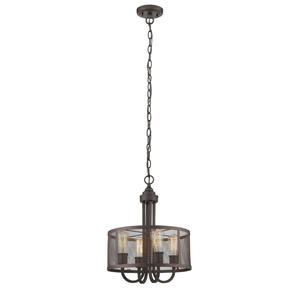 Transitional 4 Light Oil Rubbed Bronze Pendant