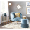 Chloe Accent Chair In Velvet Gold Metal N A