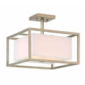 Chloie Collection 2 Light Semi Flush 13 W 12.25 H Sterling Gold Finish