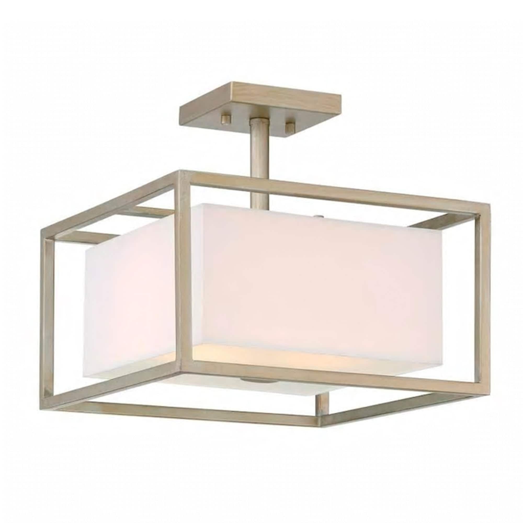 Chloie Collection 2 Light Semi Flush 13 W 12.25 H Sterling Gold Finish