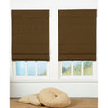 Taylor Olive Halfway Chocolate Insulating Cordless Roman Shade