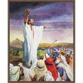 Christ Calming The Multitude By English School Framed Canvas Wall Art Print