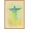 Christ The Redeemer Christian Art By Nicholas Framed Canvas Wall Art Print