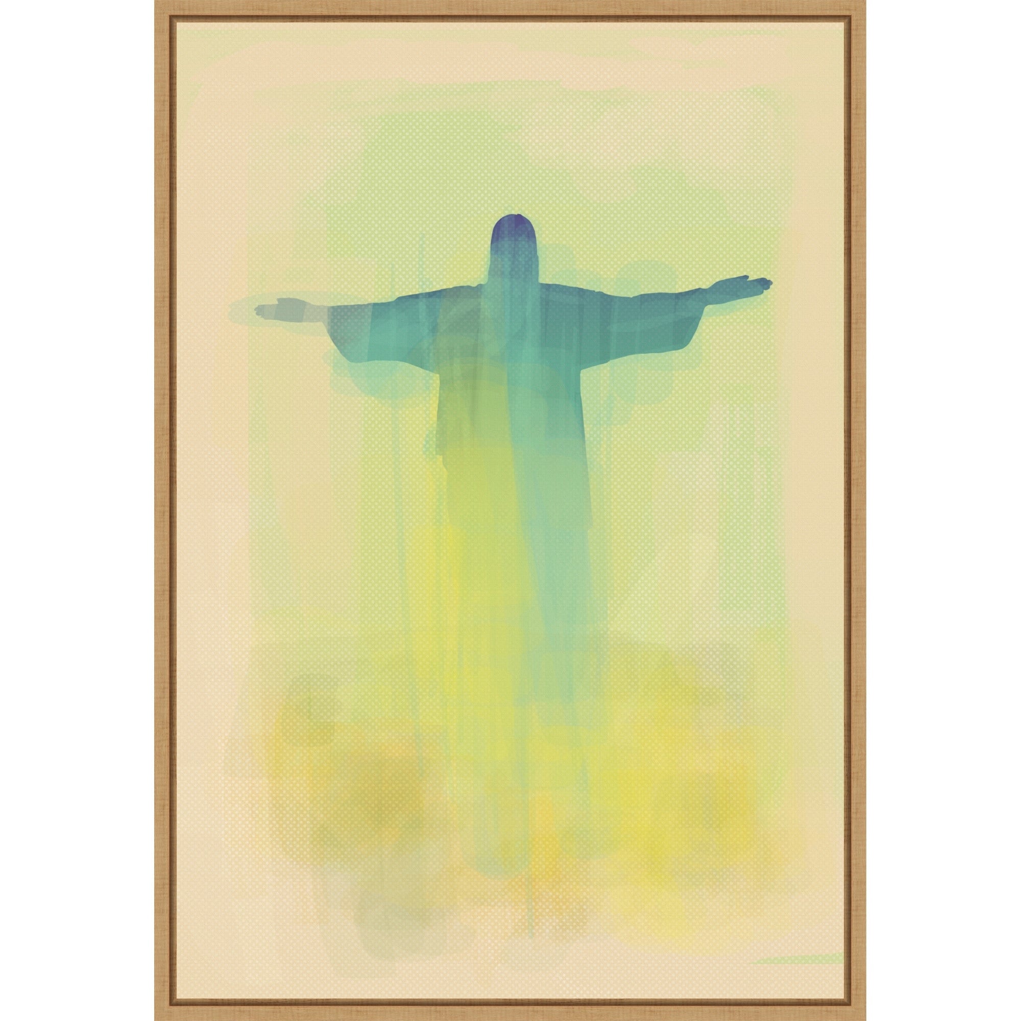 Christ The Redeemer Christian Art By Nicholas Framed Canvas Wall Art Print