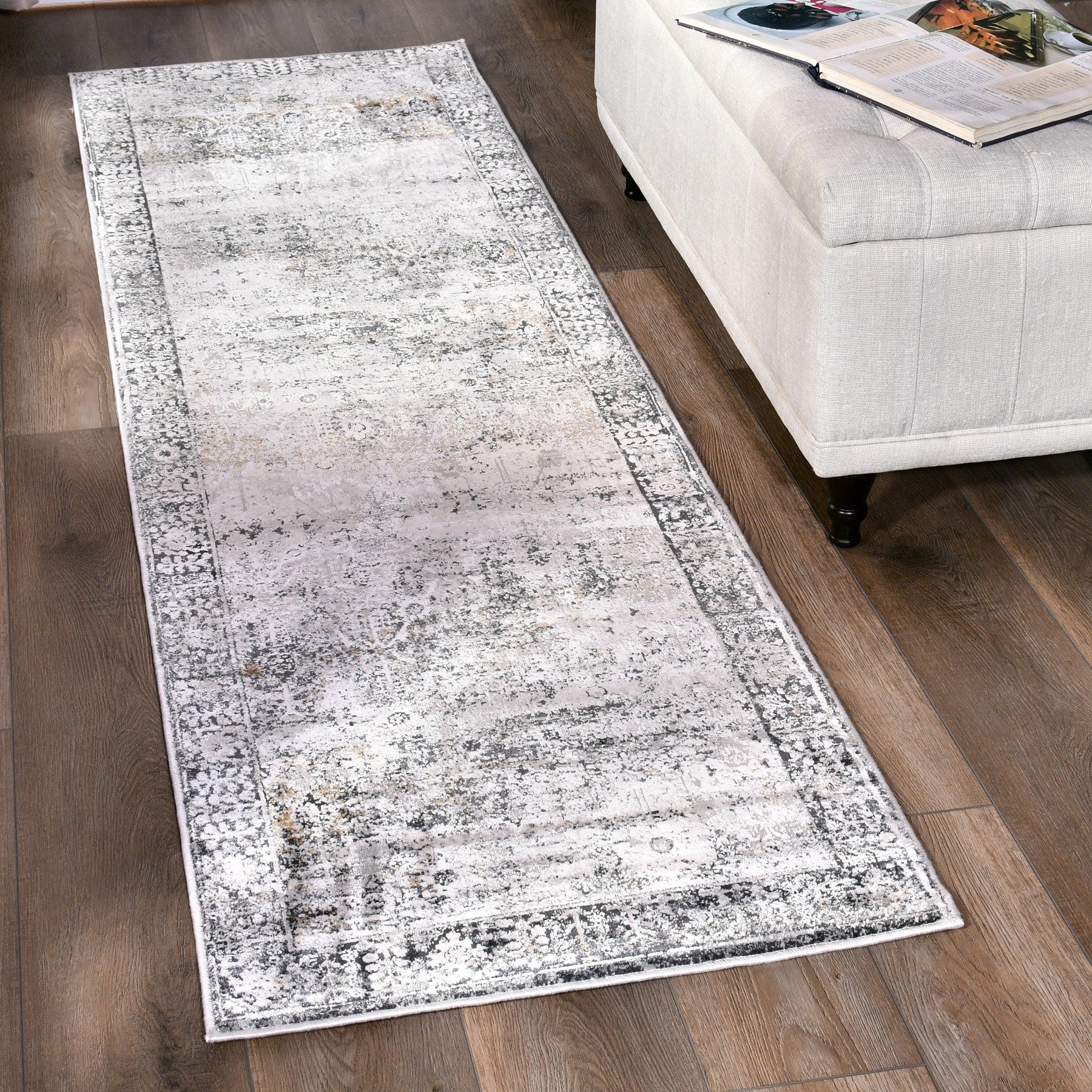 Christian Collection Grey Cream Area Rug