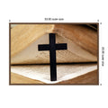 Christian Cross Bible Scripture Framed Canvas Wall Art Print