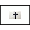 Christian Cross Bible Scripture Wood Framed Wall Art Print