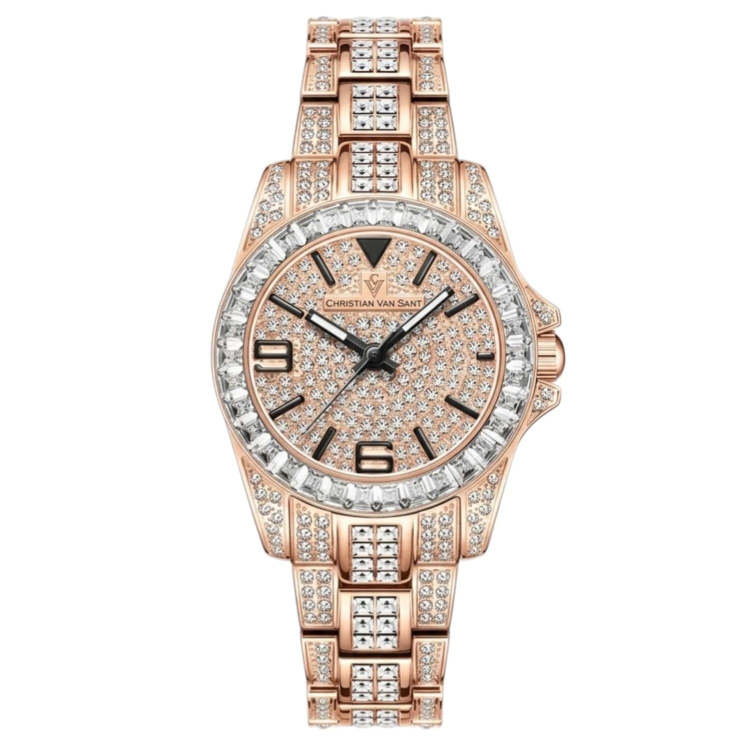 Christian Van Sant Womens Majestic Rose Gold Dial Watch Cv9211 Rose Gold One Size