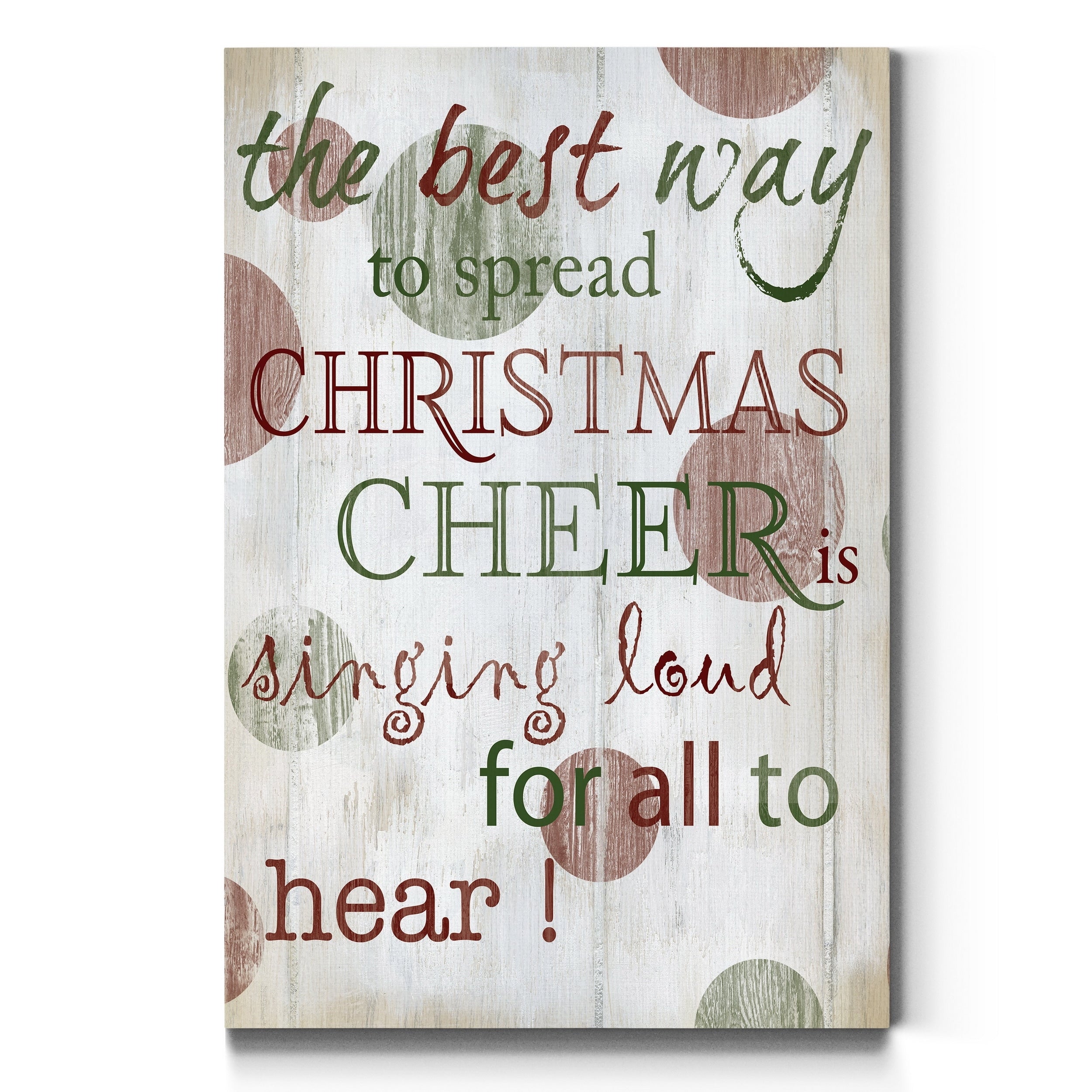Christmas Cheer Type Gallery Wrapped Canvas
