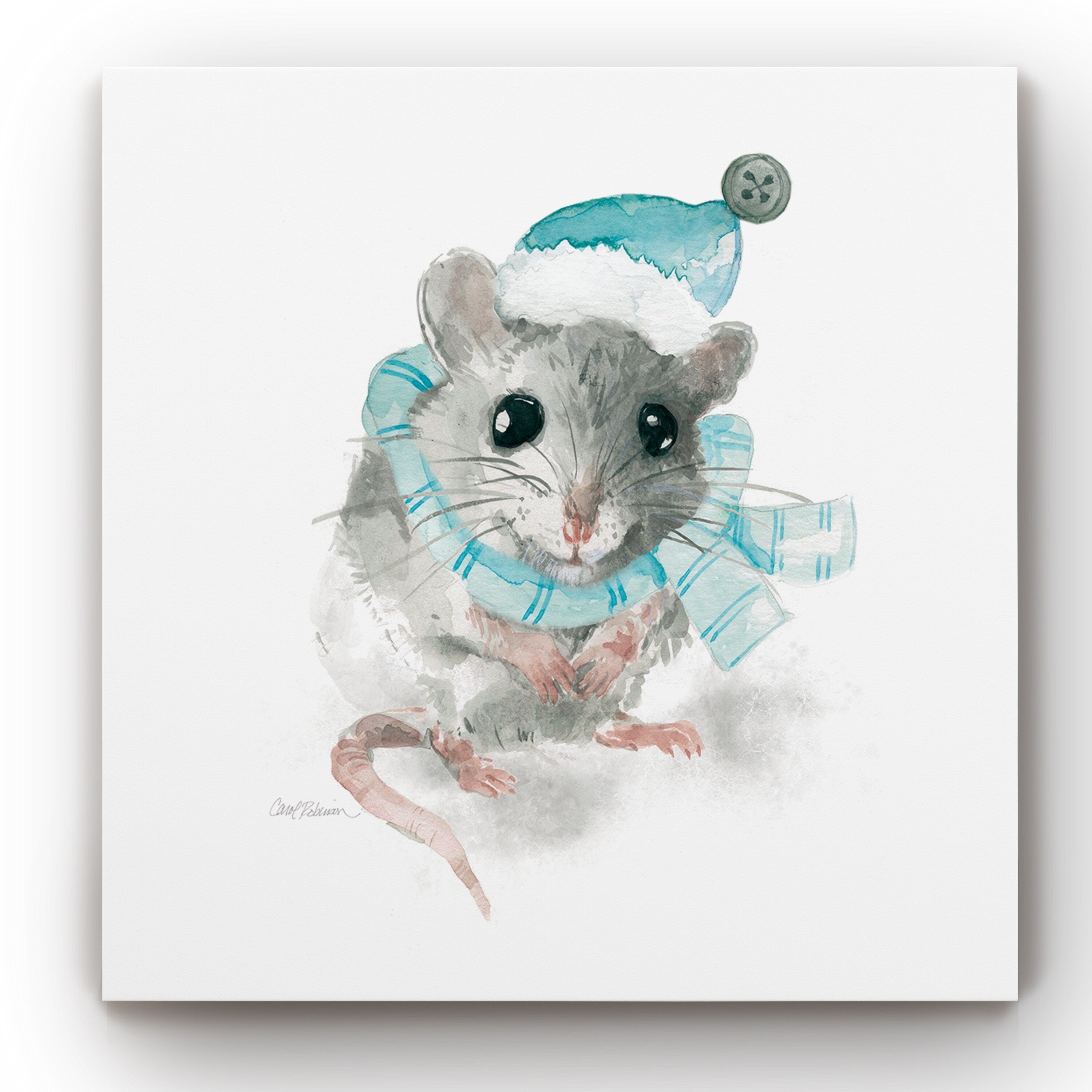 Christmas Critter Mouse Gallery Wrapped Canvas