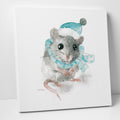 Carol Robinson Christmas Critter Mouse Gallery Wrapped Canvas Wall Art