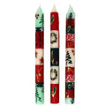 Set Of Three Boxed Hand Painted Taper Candles With Ukhisimui Design Set Of 3 Handmade In South Africa