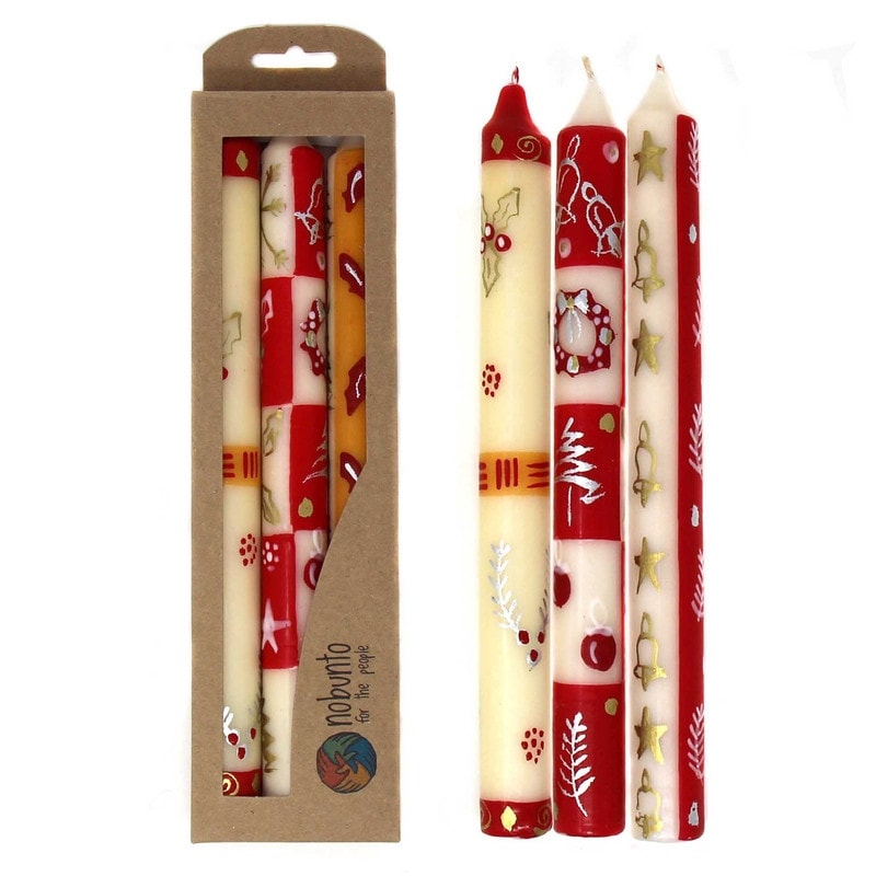 Tall Hand Painted Candles Three In Box Kimeta Design South Africa