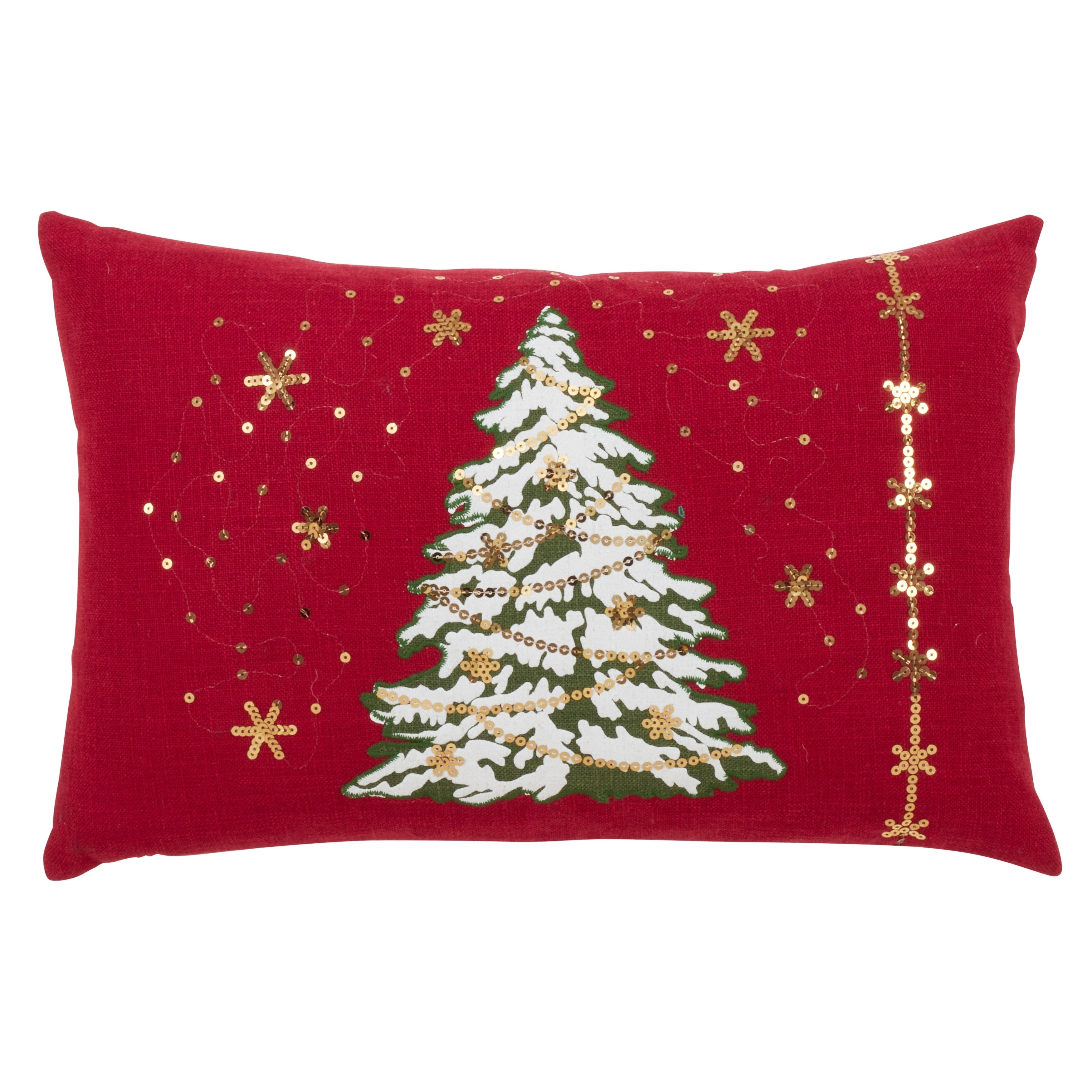 Christmas Tree Throw Pillow With Led Lights.