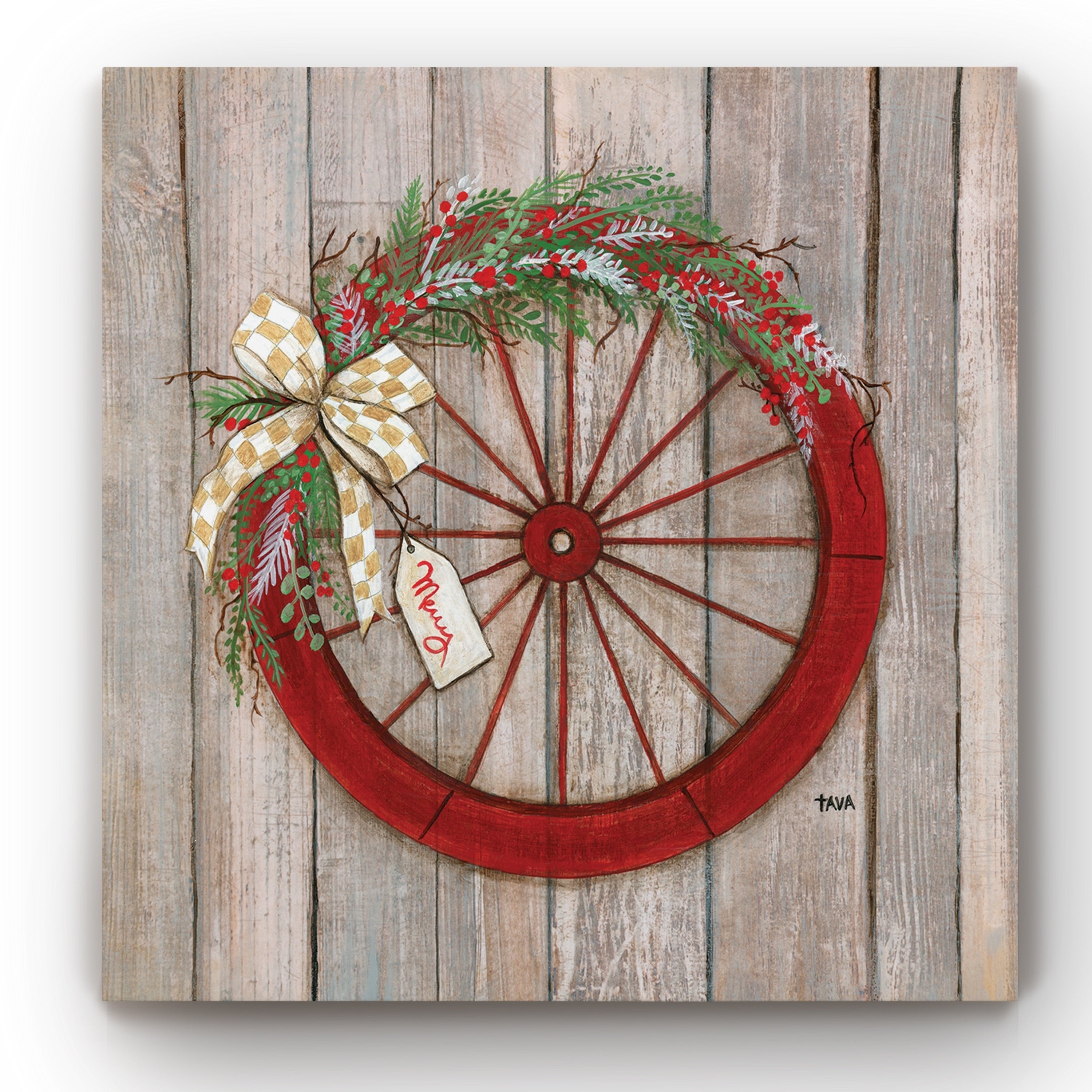 Christmas Wheel Gallery Wrapped Canvas