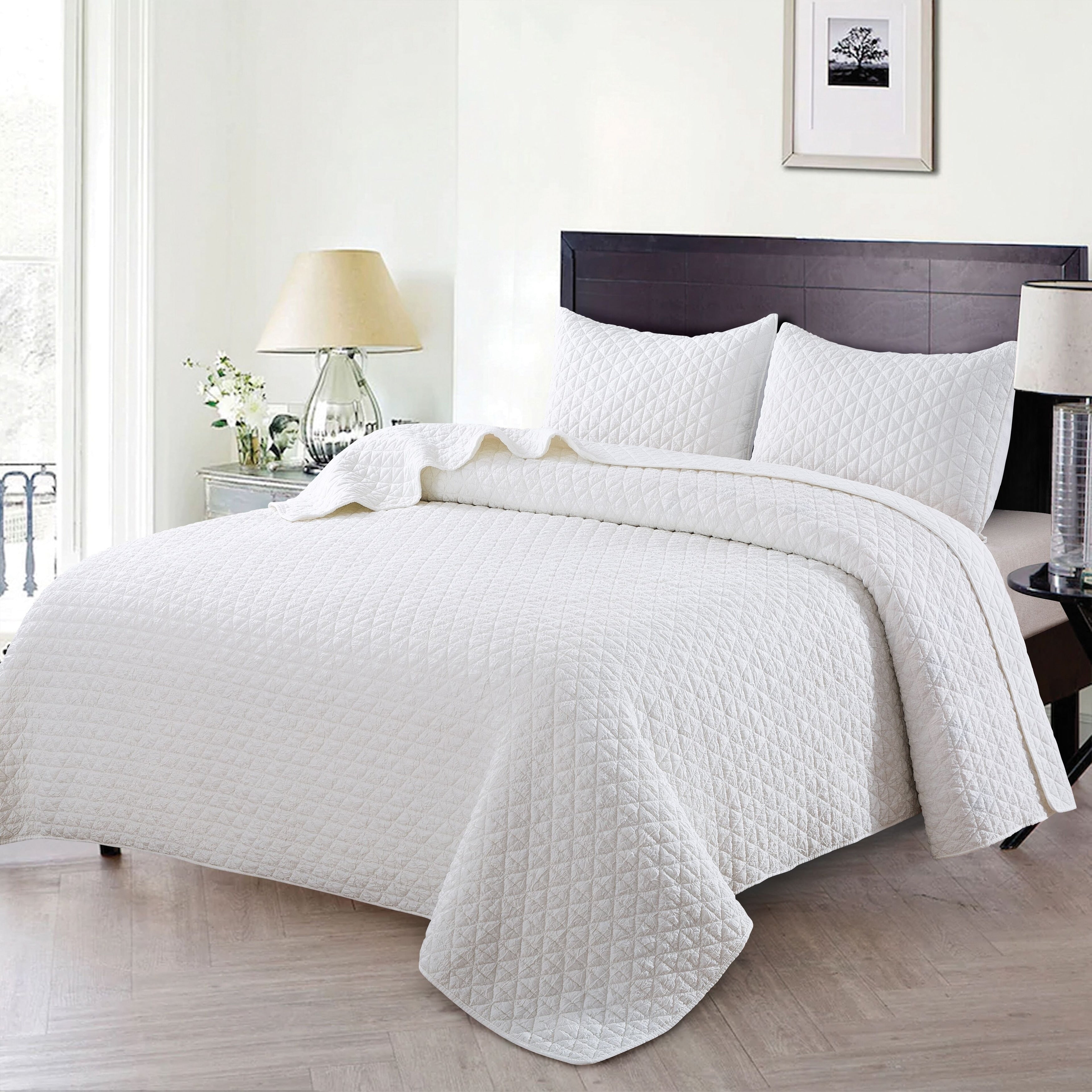 Christopher Knight Collection Crushed Stone Soild Quilt Set