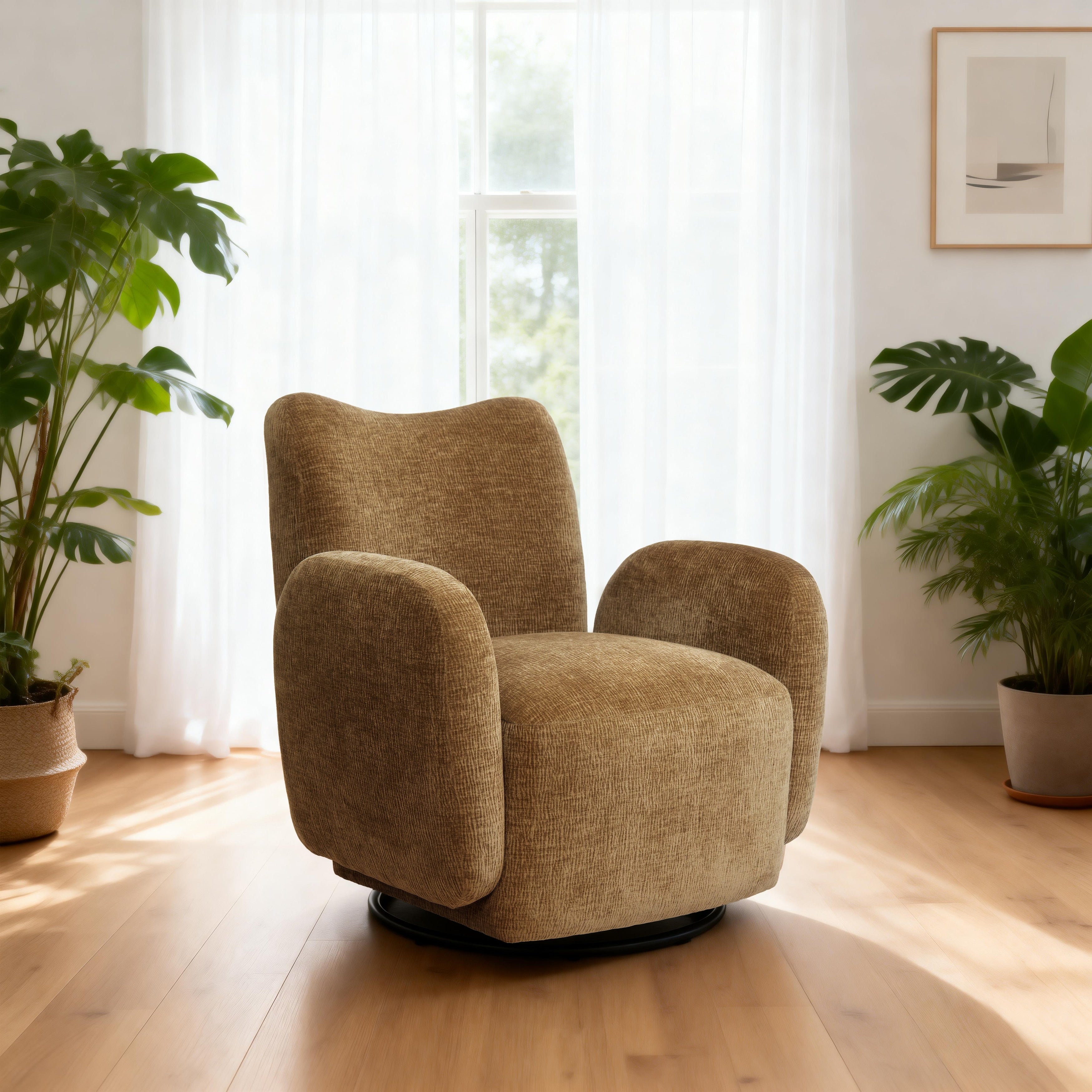 Christopher Knight Home 360 Swivel Chenille Upholstered Accent Lounge Chair
