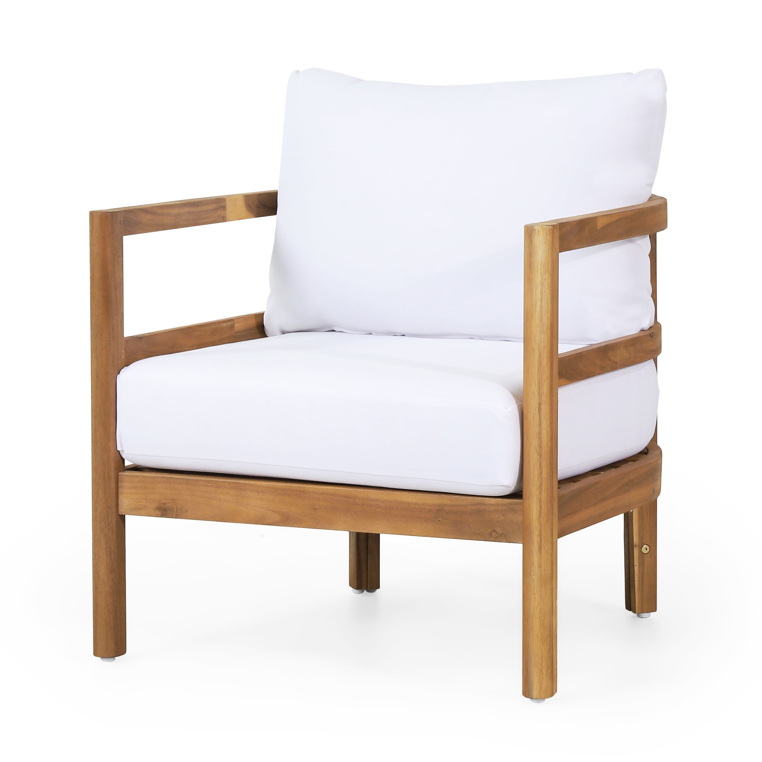 Christopher Knight Home 5 Piece Acacia Wood Outdoor Conversation Set With Soft Water Resistant Cushion
