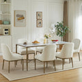 Christopher Knight Home 7 Piece Industrial Metal Top Dining Set With Upholstered Chairs