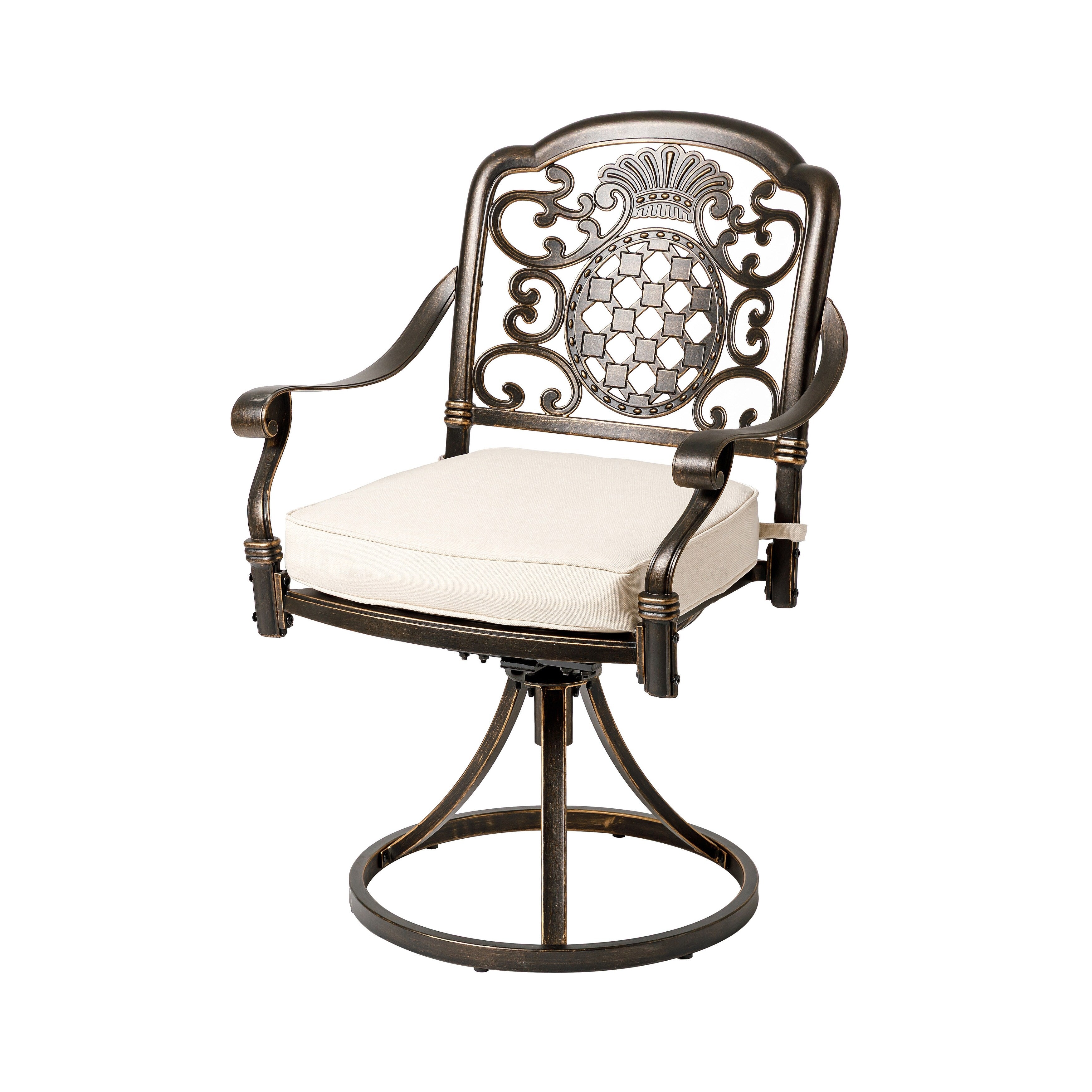 Christopher Knight Home Abigail 7 Piece Outdoor Cast Aluminum Dining Set With Expandable Table And Swivel Chairs