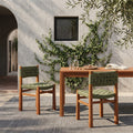 Christopher Knight Home Acacia Wood Outdoor Patio Dining Chairs With Wicker Set Of 2