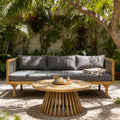 Christopher Knight Home Acacia Wood Outdoor Patio Sofa With Rope Design