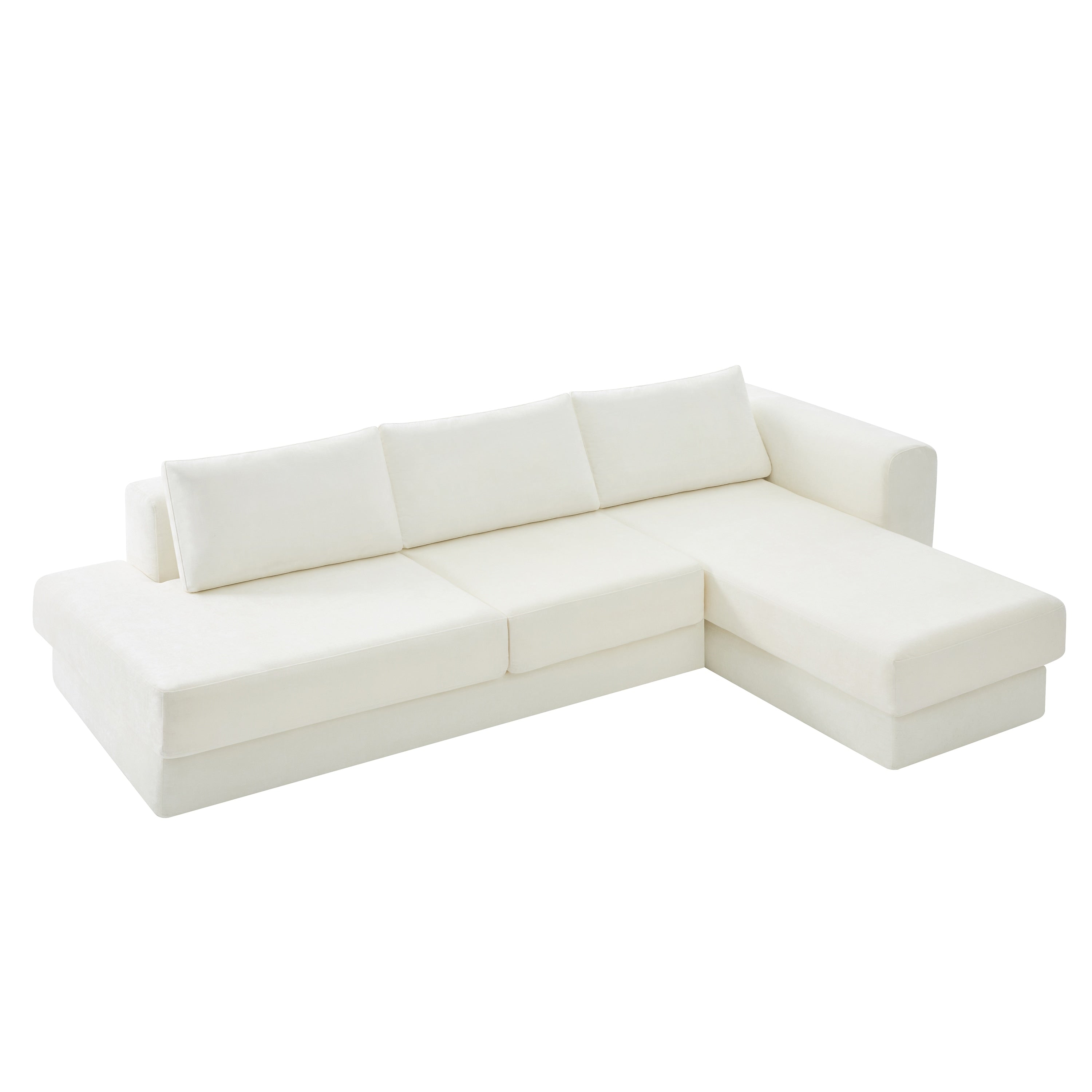 Christopher Knight Home American Design Chenille Modular Sectional Sofa With Double Layer Cushions