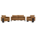 Christopher Knight Home American Modern Upholstered Sofa Set With Rubberwood Legs 3 Seater Sofa And 2 Accent Chairs