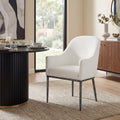 Christopher Knight Home Ameson Artisan Upholstered Dining Chairs Set With Amrest Hammered Metal Legs Padded Seat
