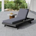 Christopher Knight Home Arcola Modern Outdoor Acacia Wood 4 Position Adjustable Chaise Lounge With 4 Thick Cushion 79 L