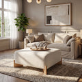 Christopher Knight Home Arden Modern Upholstered Ottoman With Wooden Legs