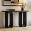 Christopher Knight Home Arliss Modern Art Console Table Sculptural Oval Cutout Base Thick Rounded Tabletop 50 L