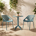 Christopher Knight Home Arno Modern 3 Piece Outdoor Indoor Patio Bistro Set With Dining Chairs Compact Round Bistro Table