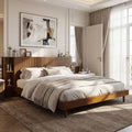 Christopher Knight Home Avery Bohemian Platform Bed Storage Headboard Built In Shelves Wooden Legs No Box Spring Needed