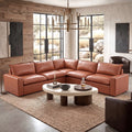 Christopher Knight Home Avery L Shape Sectional Sofa Faux Leather Upholstered With Removable Cushion Back Deep Seating