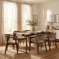 Christopher Knight Home Briarlin Mid Century 7 Piece Dining Set With Wood Upholstered Armchairs