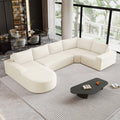 Christopher Knight Home Camden 140.5 Cloud Modular Chenille Upholstered 5 Seat Sectional Sofa With Deep Seating