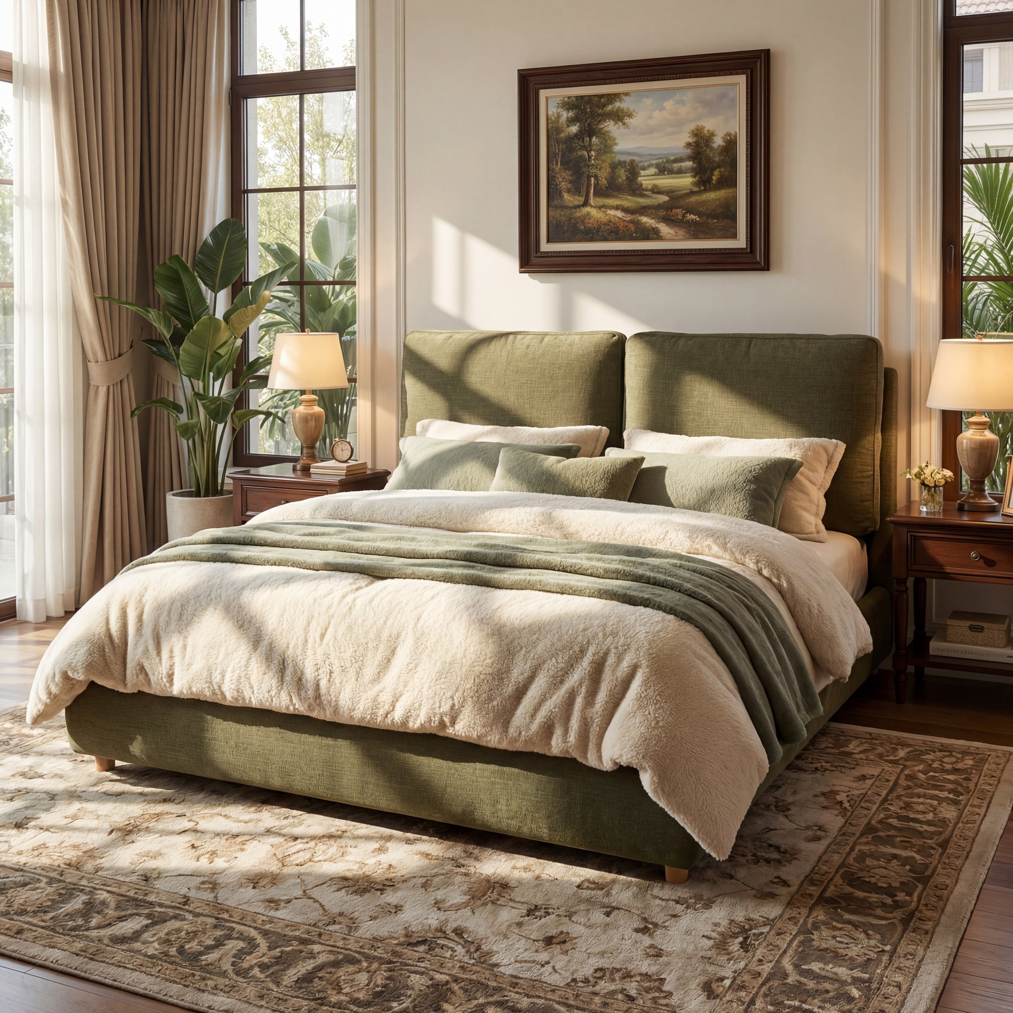 Christopher Knight Home Charlotte Upholstered Platform Bed With Removable Pillow Headboard