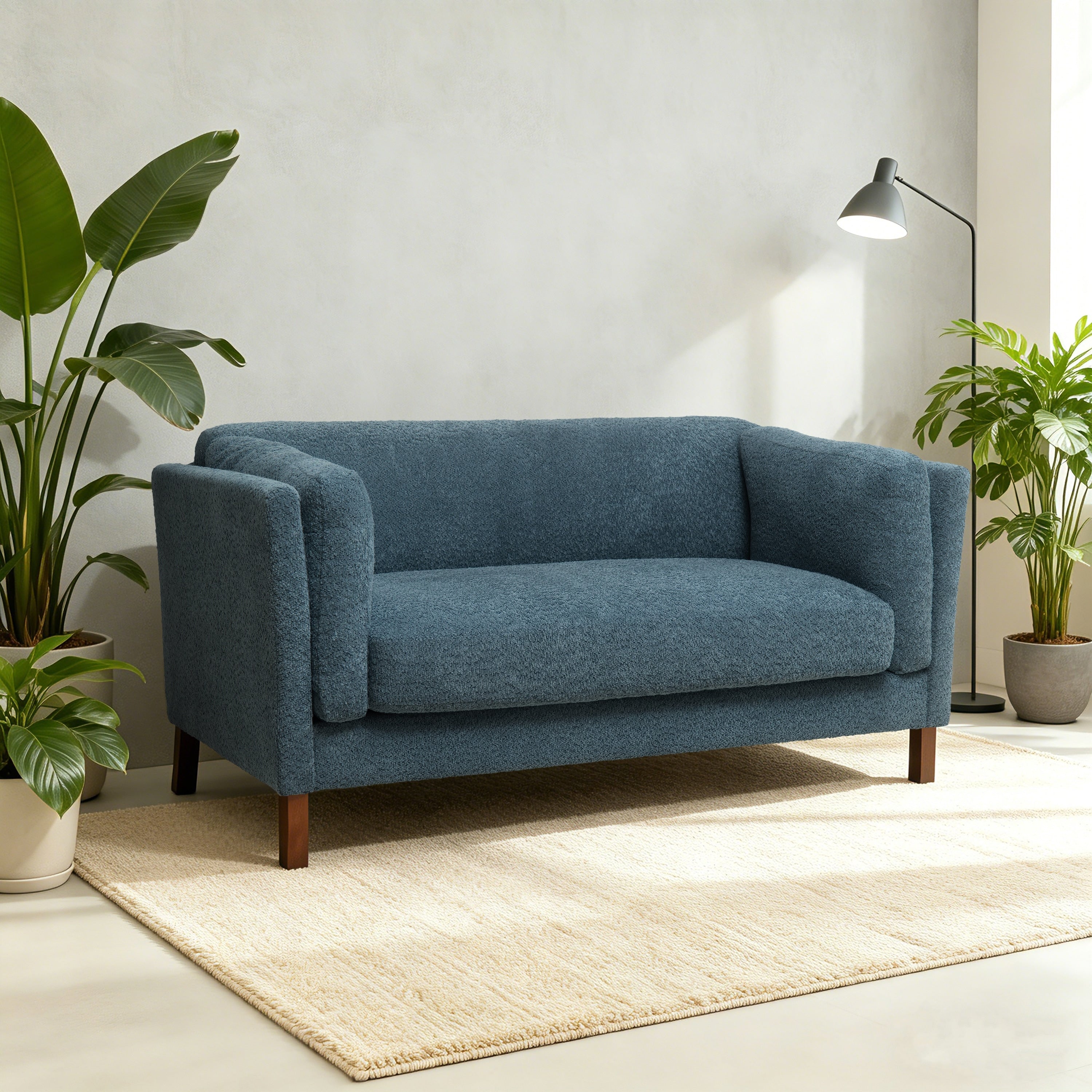 Christopher Knight Home Chenille Upholstered Loveseat Sofa With Removable Cushion 58.3 Accent Sofa