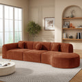 Christopher Knight Home Curved 140 Upholstered Sectional Sofa With High Density Fully Compressed Sponge And Chaise Lounge