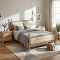 Christopher Knight Home Dalton 3 Piece Bedroom Set In Wooden Upholstered Platform Bed And Storage Nightstands