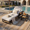 Christopher Knight Home Elara Outdoor Chaise Lounge Set 4 Position Adjustable Backrest Water Resistant 2 Fold Cushion