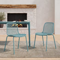 Christopher Knight Home Eldred Outdoor Weather Resistant Plastic Dining Chair With Metal Frame